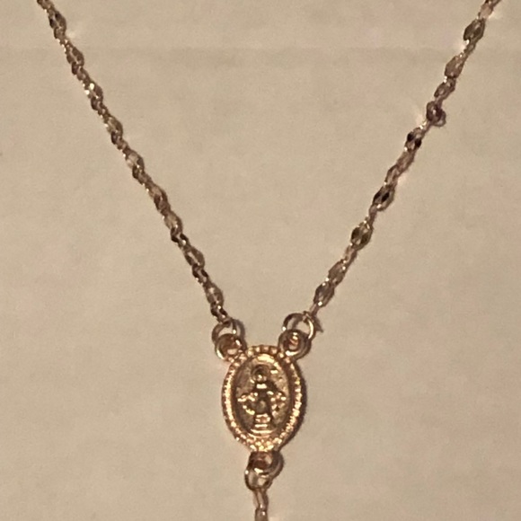 NWT Rosetone Gold Religious Necklace on a beautiful chain. - Picture 4 of 11